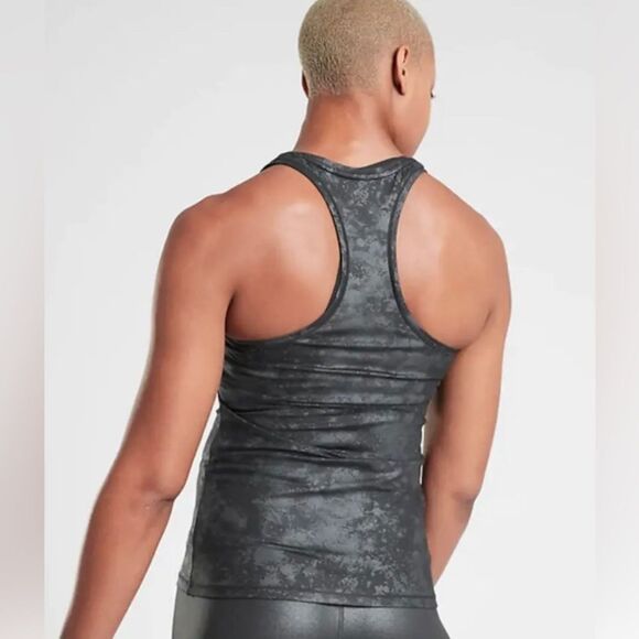 Athleta Shanti Misty Lace Print Racerback Tank Size XLT. - Picture 2 of 9